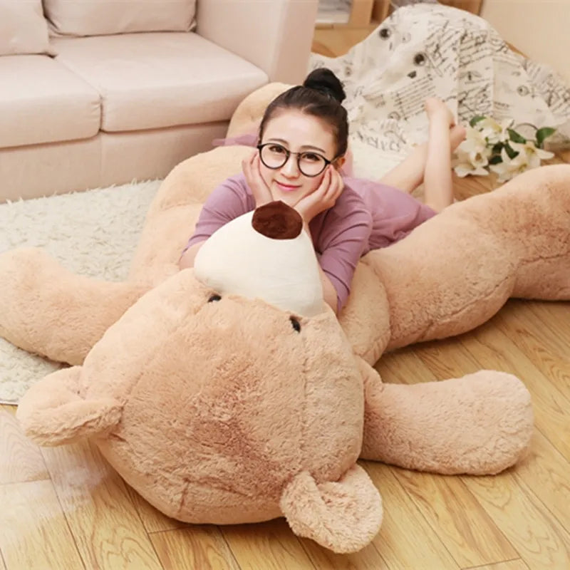 Giant Bear Plush Toy Big Size Teddy Bear Stuffed Animal Valentine Gift for Girls 100cm