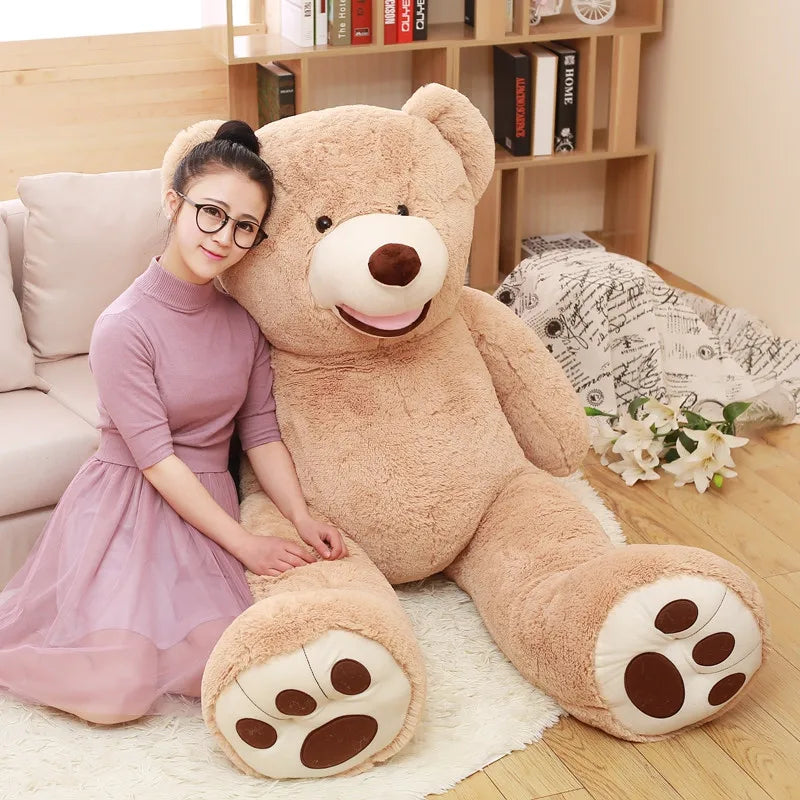 Giant Bear Plush Toy Big Size Teddy Bear Stuffed Animal Valentine Gift for Girls 100cm